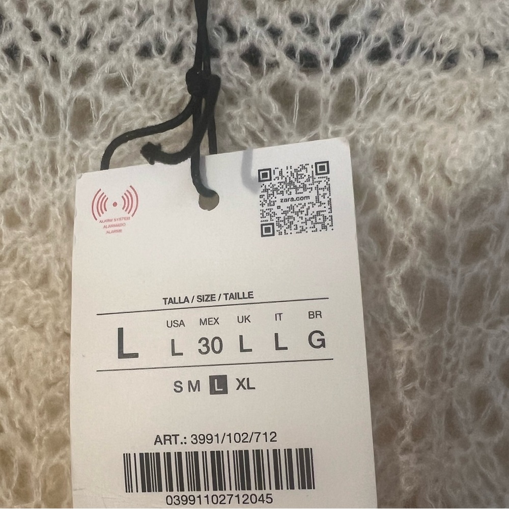 ZARA Romantic Open Knit Sweater. L NWT - Picture 9 of 10